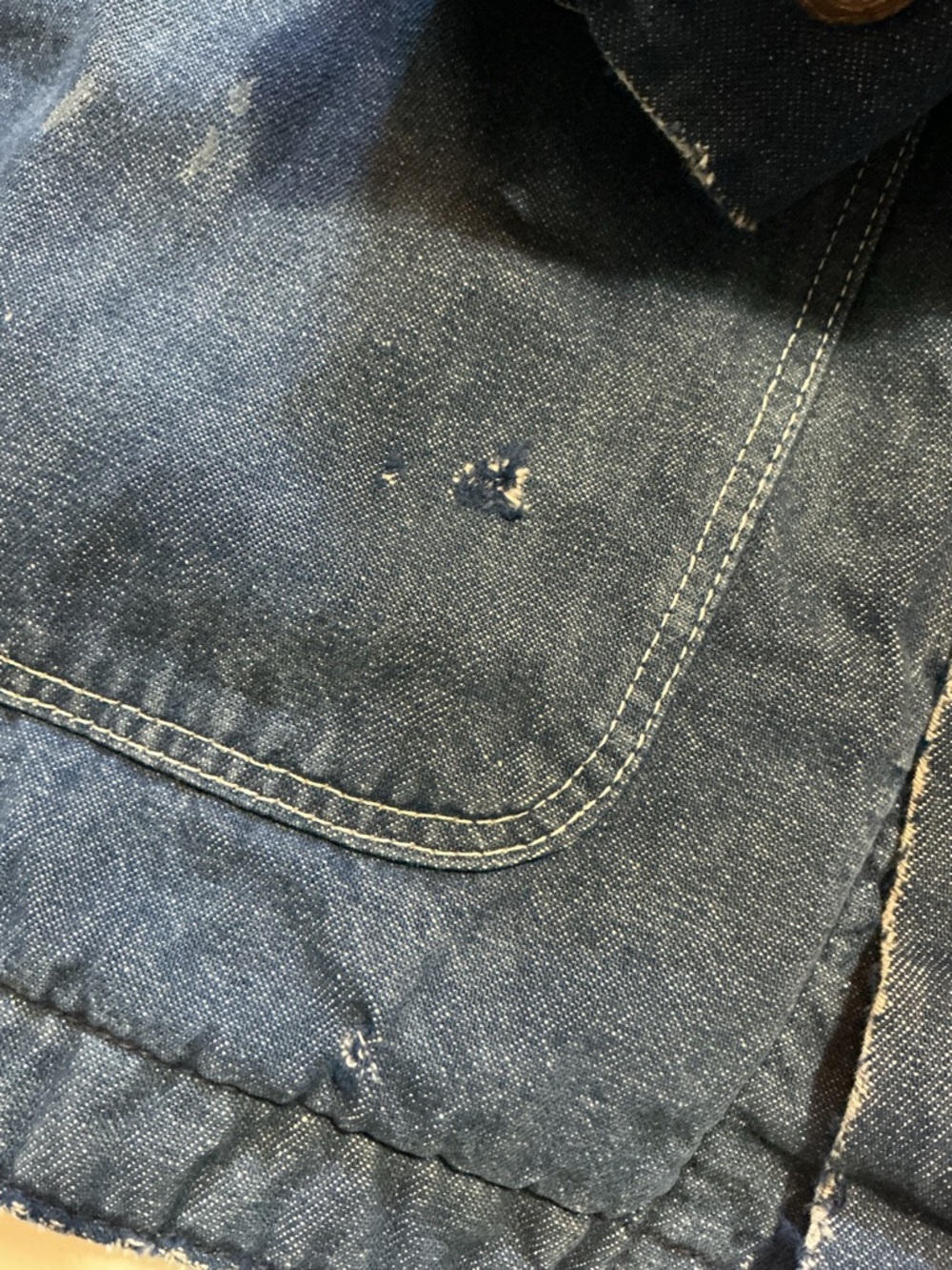 Vintage 70s Wrangler Blanket Lined Workwear Denim Chore Jean USA Made Jacket - Picture 8 of 16